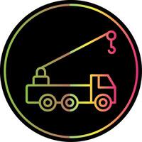 guindaste caminhão linha gradiente vencimento cor ícone Projeto vetor