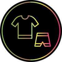 exercite-se roupas linha gradiente vencimento cor ícone Projeto vetor