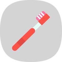 escova de dente plano curva ícone Projeto vetor
