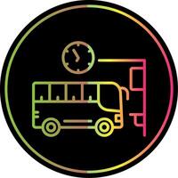 ônibus estação linha gradiente vencimento cor ícone Projeto vetor