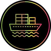 recipiente navio linha gradiente vencimento cor ícone Projeto vetor