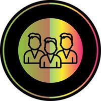 equipe glifo vencimento cor ícone Projeto vetor