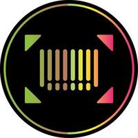 Barra código glifo vencimento cor ícone Projeto vetor