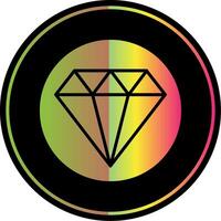 diamante glifo vencimento cor ícone Projeto vetor