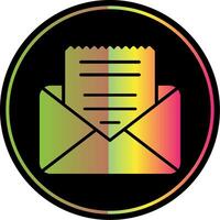 envelope glifo vencimento cor ícone Projeto vetor
