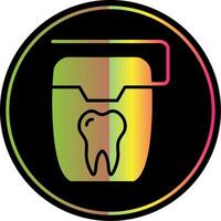 fio dental glifo vencimento cor ícone Projeto vetor