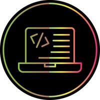 programação linha gradiente vencimento cor ícone Projeto vetor