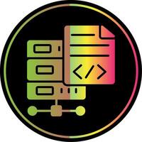 programação língua glifo vencimento cor ícone Projeto vetor