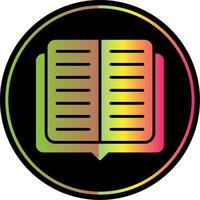 Diário livro glifo vencimento cor ícone Projeto vetor