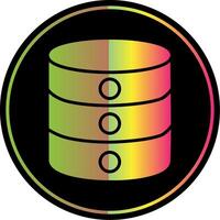 base de dados glifo vencimento cor ícone Projeto vetor