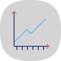 gráfico plano curva ícone Projeto vetor