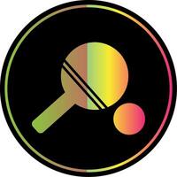 mesa tênis glifo vencimento cor ícone Projeto vetor
