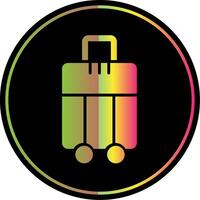 bagagem glifo vencimento cor ícone Projeto vetor