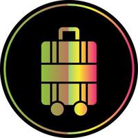 bagagem glifo vencimento cor ícone Projeto vetor