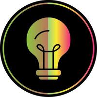 luz lâmpada glifo vencimento cor ícone Projeto vetor