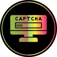 CAPTCHA glifo vencimento cor ícone Projeto vetor
