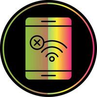 não Wi-fi glifo vencimento cor ícone Projeto vetor