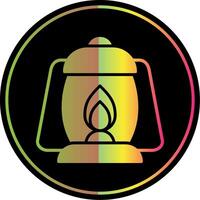 lâmpadas glifo vencimento cor ícone Projeto vetor