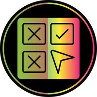 seleção glifo vencimento cor ícone Projeto vetor