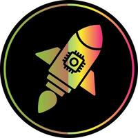foguete glifo vencimento cor ícone Projeto vetor