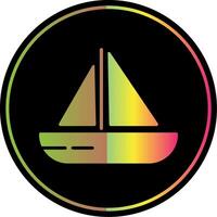 Navegando barco glifo vencimento cor ícone Projeto vetor