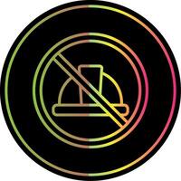 Proibido placa linha gradiente vencimento cor ícone Projeto vetor