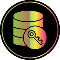 base de dados criptografia glifo vencimento cor ícone Projeto vetor