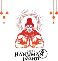 uma poster para a têmpora do a senhor hanuman. vetor