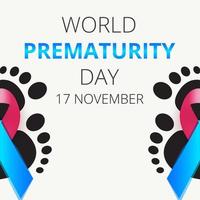 ilustração vetorial sobre o tema do dia mundial da prematuridade em 17 de novembro.