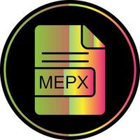 mepx Arquivo formato glifo vencimento cor ícone Projeto vetor