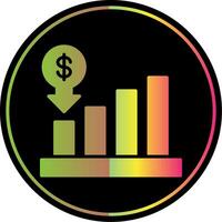 interesse taxa glifo vencimento cor ícone Projeto vetor