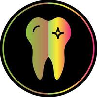 dentes glifo vencimento cor ícone Projeto vetor
