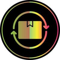 ciclo da vida glifo vencimento cor ícone Projeto vetor