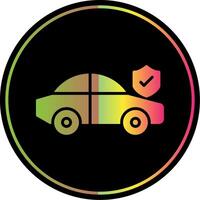 carro seguro glifo vencimento cor ícone Projeto vetor