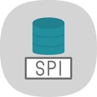 sql bases de dados plano curva ícone Projeto vetor