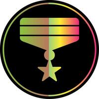 medalha glifo vencimento cor ícone Projeto vetor
