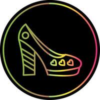 sapatos linha gradiente vencimento cor ícone Projeto vetor
