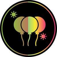 balão glifo vencimento cor ícone Projeto vetor
