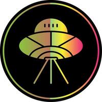 estrangeiro nave espacial glifo vencimento cor ícone Projeto vetor