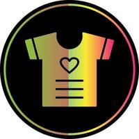 camisa glifo vencimento cor ícone Projeto vetor