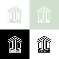 residências ícone logotipo Projeto vetor