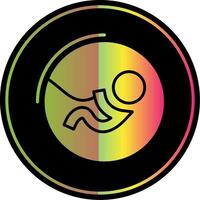 feto glifo vencimento cor ícone Projeto vetor