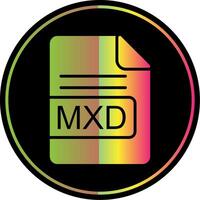 mxd Arquivo formato glifo vencimento cor ícone Projeto vetor
