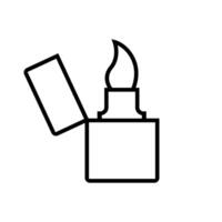isqueiro ícone. cigarro isqueiro ilustração placa. fogo símbolo ou logotipo. vetor