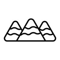 ícone de linha de montanha vetor