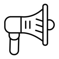 ícone de linha de alto-falante vetor