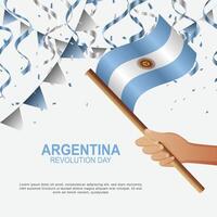 Argentina revolução dia fundo. vetor