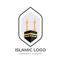 islâmico logotipo modelo, fita islâmico cúpula Palácio logotipo Projeto modelo. mesquita logotipo Ideias. inspiração logotipo Projeto. modelo ilustração vetor