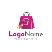 comércio eletrônico logotipo, compras carrinho logotipo e compras bolsas logotipos vetor