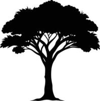 uma Preto silhueta do uma africano árvore vetor